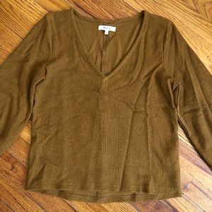 Madewell Mustard Bell Sleeve Blouse - XS